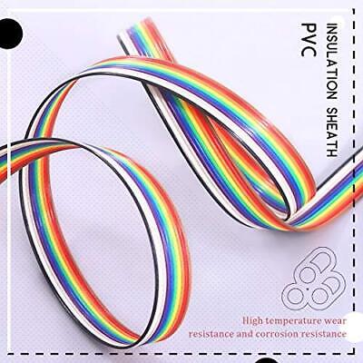  Hilitchi IDC Rainbow Color Flat Ribbon Cable-10 wire (15ft) :  Electronics