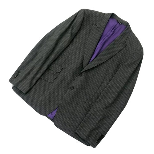 Paul Smith Men Grey Pinstriped Formal Suit Tailored Jacket Trousers Size 44 XL - Picture 2 of 12