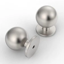 10 Pack 1.2 Inch Brushed Satin Nickel Cabinet Knobs Kitchen Cabinet Knobs Nic...