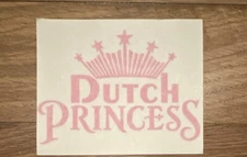 DUTCH Bros STICKER Decal PINK Princess Rare HTF Coffee CAR Yeti OLD Design!