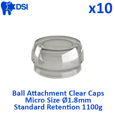 DSI Dental Lab Implant Micro Size Ø1.8mm 10 Insert Cap Retentive Attachment