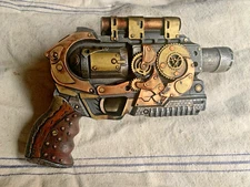 Vintage Steampunk Pistol Futuristic Display Piece Gun Weapon Toy Prop Art