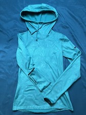 Nike Pro Dri-Fit Hoodie Women s Teal Long Sleeve Pullover Size Small