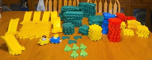 Large 144 piece lot little tikes waffle blocks tracks squares ramps