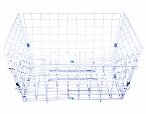 Bike Steel Rear Wire Trike Basket White