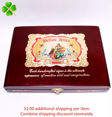 Bellas Artes Robusto Extra Empty Wood Cigar Box 9'' x 6.5'' x 1.75''