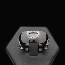 ANELLO DAMIANI D.ICON CERAMICA NERA ORO 18 KT E DIAMANTI PREZZO DI LISTINO 2490!