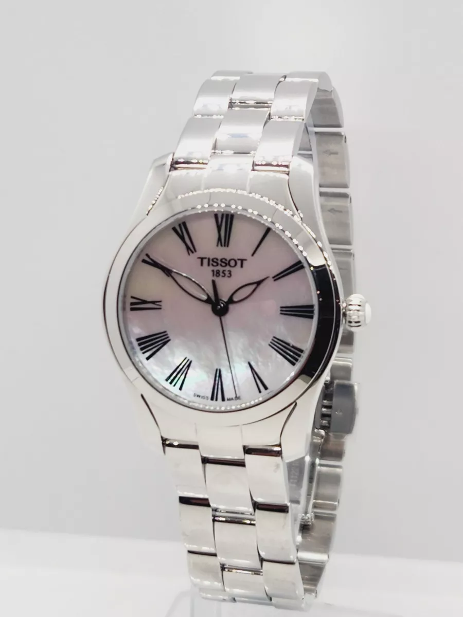 Tissot Women s T Wave Silver Mother of Pearl Dial Sapphire 30mm Watch T112210A