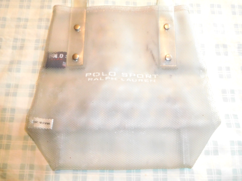Vintage Polo Sport Ralph Lauren Einkaufstasche transparent Y2K - Bild 3 von 7