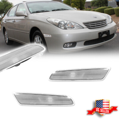 2x Clear Lens Front Side Marker Lights Kit For 02-03 Lexus ES300 & 04-06 ES330