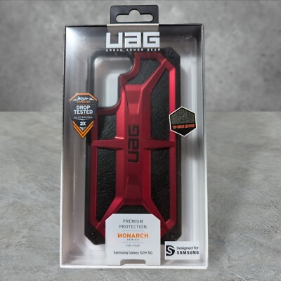 T6. UAG Monarch Case Samsung Galaxy S21+ (Plus) 5G Crimson Red Urban Armor Gear