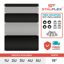 19" 1U 2U 3U 4U 5U Rack Blanking Cover Plate For Server Rack Cabinet + Fixings