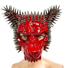 Devil Horn Spike Mask Bloody Red Halloween Festival Costume Party Scary Mask
