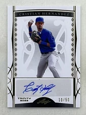 Cristian Hernandez 2022 Leaf Trinity Gold Foil Auto /50 #BA-CH2 Sports Card