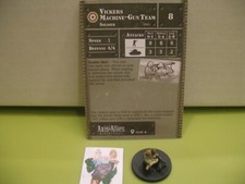  Axis  Allies Miniatures BASE SET Vickers Machine-Gun Team with card 15/48 