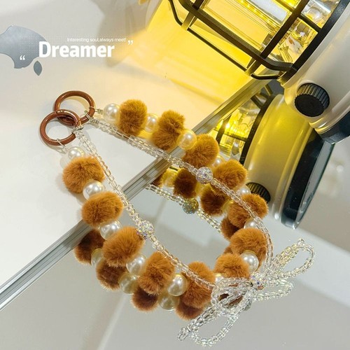 Solid Color Mobile Phone Strap Double Chain Phone Lanyard - Photo 5 sur 20