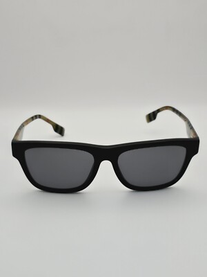 Burberry Black and Grey 56mm Sunglasses Burberry Sunglasses 56mm in Top Black on Vintage Check  main image 4