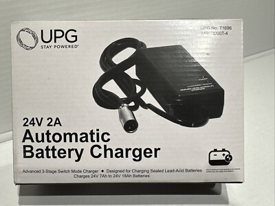 UPG 24V 2A Automatic Battery Charger Wheelchair Scooter New