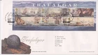 PORTSMOUTH GB ROYAL MAIL FDC 2005 BATTLE OF TRAFALGAR STAMP MINIATURE SHEET