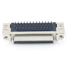 1Pcs SCSI Connector D-SUB MDR Female 50 Pin Right Angle PCB Solder Adapter