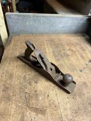 Vintage Rare Qualified No 5 Hand Block Plane Metal Wood Work Tool Made In USA