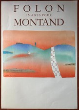 Plakat Folon Bilder F&uuml;r Montand Yves Montand Jean-Michel Folon 50X70Cm 1985