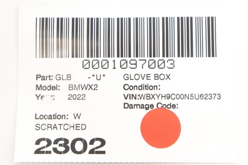 Compartiment de rangement boîte à gants tableau de bord BMW X2 F39 2018 - 2023 OEM 9339816 NOIR_KCSW - Photo 15/15