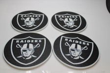 Las Vegas Raiders Coasters Set - 3D Printed - Set of 4 With holder