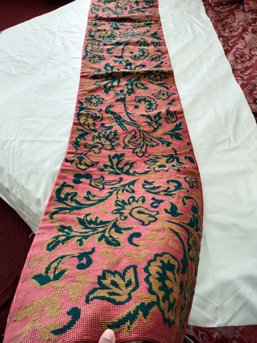 Vintage beautiful french tapestry needlepoint long tapestries decor hanging