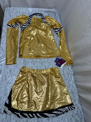 Motionwear gold dance leotard size large