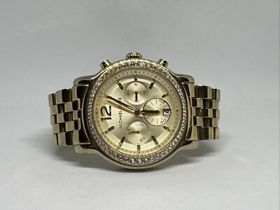 Michael Kors women’s Baisley watch  gold Michael Kors MK5982 Baisley Ladies Chronograph Quartz Watch main image 3