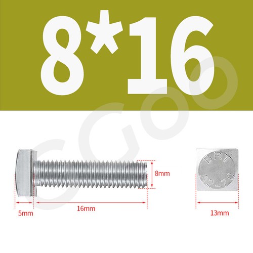 SQUARE HEAD SCREWS A2 STAINLESS STEEL FULLY THREADED BOLTS M4 M5 M6 M8 M10 M12 - Picture 32 of 70