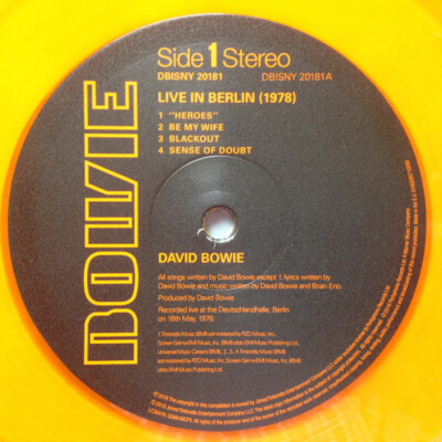 洋楽 David Bowie Live in Berlin 1978 LP Live in Berlin (1978) by Bowie, David (Record, 2018) for