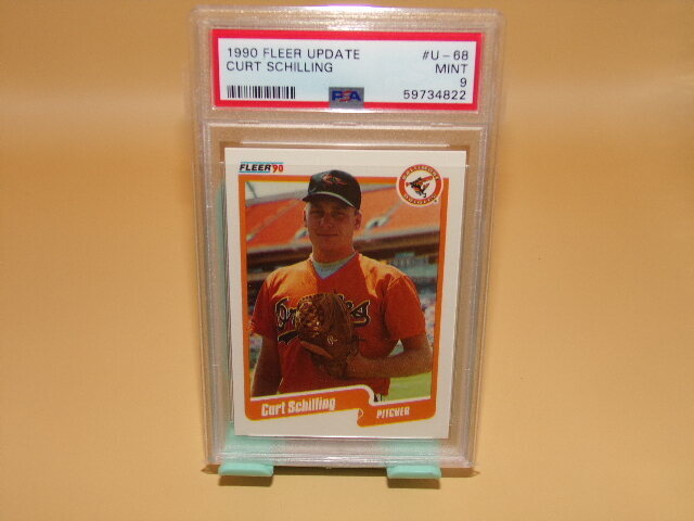 GRADED 1990 FLEER UPDATE CURT SCHILLING ROOKIE CARD PSA 9 ORIOLES REDSOX