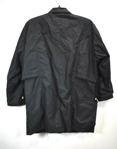 Vintage Misty Harbor Women Black Full Zip Front Flap Pocket Casual Coat Jacket S - Picture 2 of 7