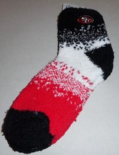 SAN FRANCISCO 49ers NFL TEAM APPAREL FUZZY PLUSH FLEECE SOCKS MEDIUM BLACK NWT