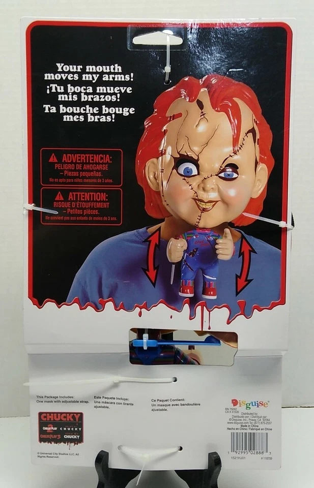 Move A Mask Buddies CHUCKY Walmart Máscara Exclusiva con Correa Disfraz Movible NUEVO Foto 4 de 4