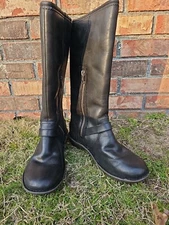 Ugg Black Leather "Tupelo" Tall Riding Boots- Size: 7