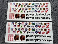 NHL Power Play Hockey Tabletop Game By Coleco Original Sticker Sheets (2) 1980s
