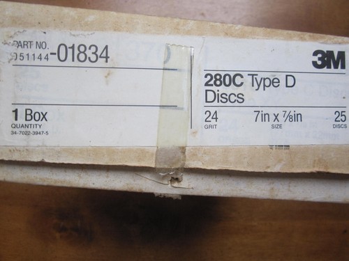 3M 24er-Körnung Schleifscheiben 7"" x 7/8"" # 051144-01834 NEU Menge 25 Scheiben - Bild 3 von 3
