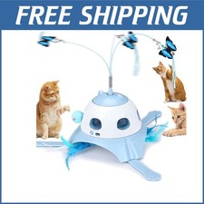 USB Rechargeable Cat Toy with Fluttering Butterfly  Whack-a-Mole for All Breeds