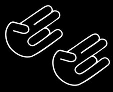 Set Of 2 Shocker Hand Die-cut Decal Vinyl Stickers 5.0 By 3.5 Inches Set Of 2 Shocker Hand Die-cut Decal Vinyl Stickers 5.0 By 3.5 Inches