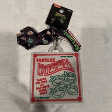 TMNT Lanyard Badge ID Holder Teenage Mutant Ninja Turtles Pizza Box New