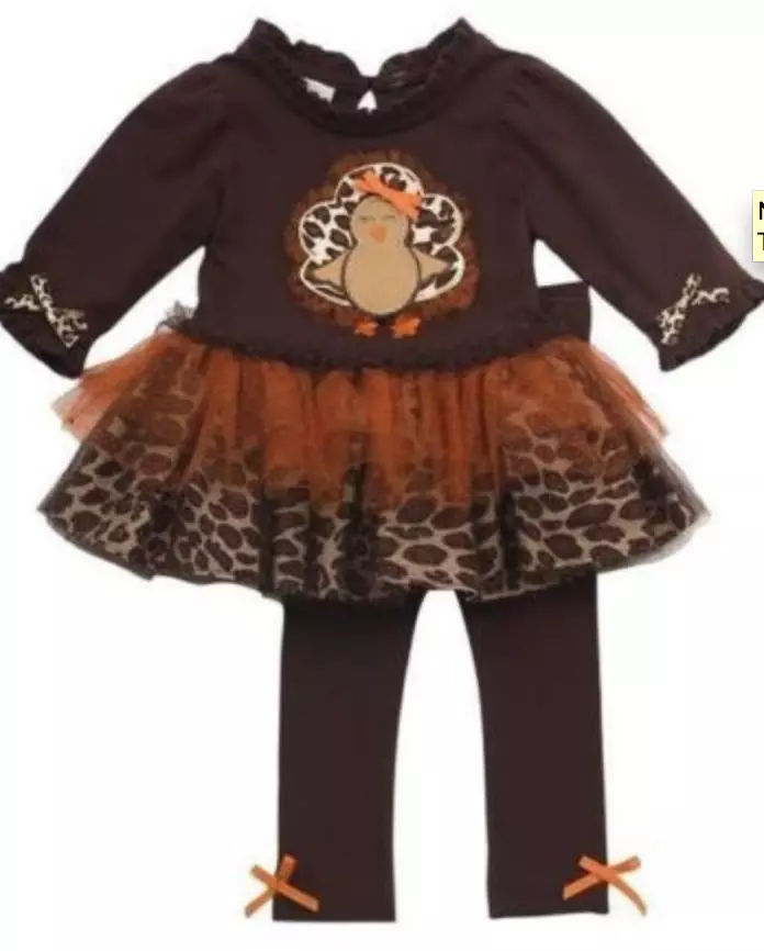 Rare Editions Girls Thanksgiving outfit Turkey Leggings SIZE 5 eBay