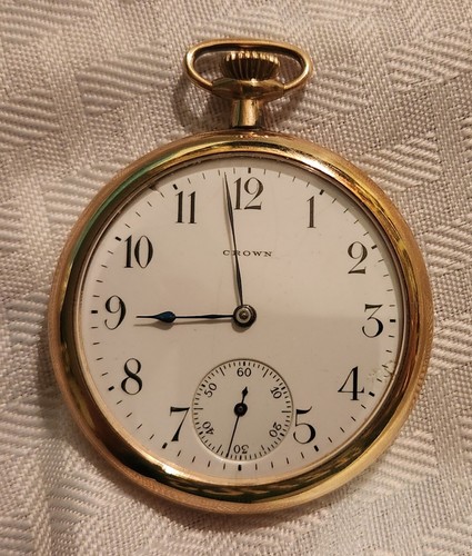 Antique Crown Watch Co. 15 Jewels Pocket Watch