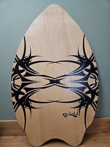 Skim Lizard Aged Wood Skim/Boogie Board 30” x 20” Vintage Tribal Design 1990’s - 第 2/15 張圖片
