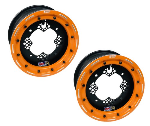 DWT ROK'N LOCK Front Orange Beadlock Rims Wheel 10