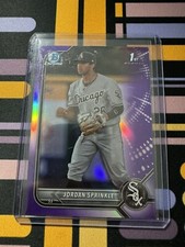 2022 Bowman Chrome JORDAN SPRINKLE PURPLE REFRACTOR WHITE SOX /250
