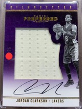 JORDAN CLARKSON 2016-17 Panini Preferred Patch Auto /75 #51 Lakers F/S 