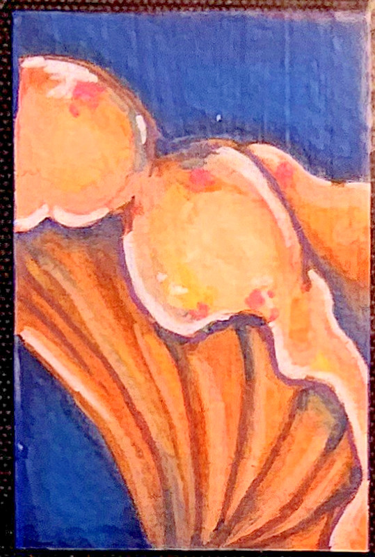 ACEO Mushroom 1 Painting Raven and Thorn Artistry